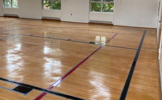 An empty gymnasium. 